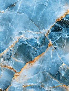蓝色透光大理石装饰画