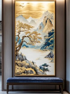 新中式丝绣山水画