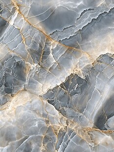 蓝色透光大理石装饰画