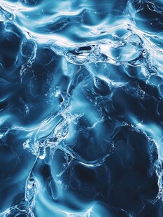 梦幻蓝色水波纹