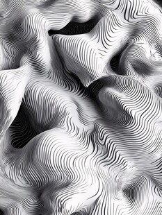 高级灰线条波浪纹理