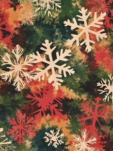 雪花印染图