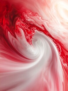 红色喜庆炫丽流体画