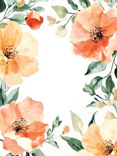 唯美花卉水彩花卉