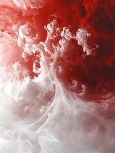 融合流动红蓝油漆背景