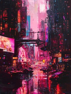 赛博朋克装饰画