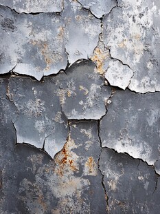 剥落的蓝色油漆