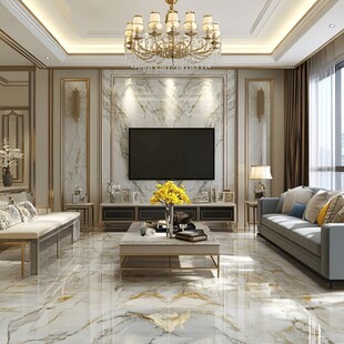 轻奢瓷砖背景墙