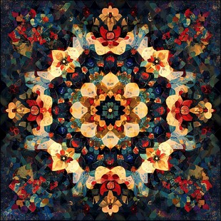 万花筒花纹抽象底纹