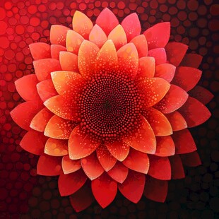 红色立体质感花纹