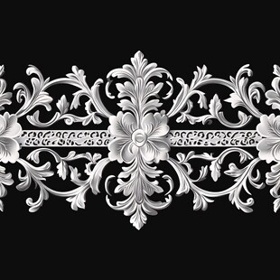 质感金属花卉花纹