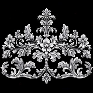 黑色欧式古典花纹