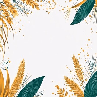 植物背景扁平插画