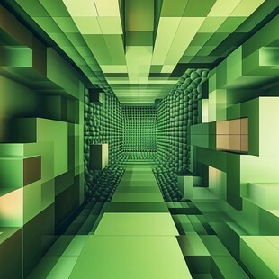 绿色炫酷3d背景