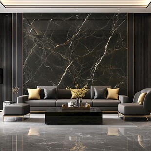 黑金高档大理石背景墙