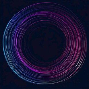 渐变科技风圆框