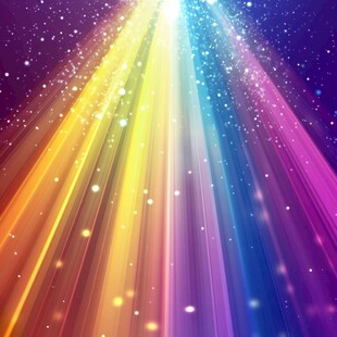 彩色流星雨插画