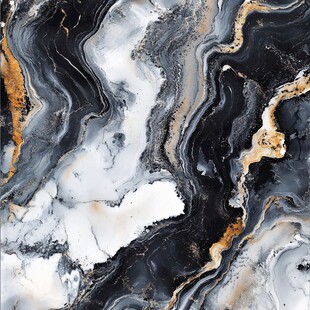 蓝色流体创意抽象画