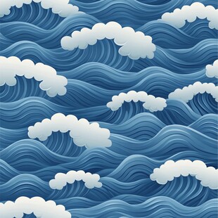 海浪云纹浪花背景