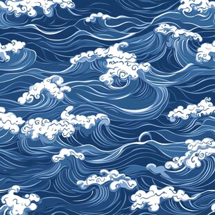 浪涛翻滚包装底纹