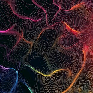 幻彩流体抽象线条背景