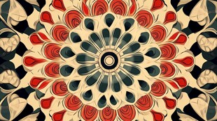 万花筒花纹抽象底纹