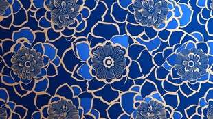 土黄色牡丹花纹