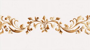 金色浮雕花纹边框