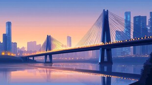 千厮门大桥插画