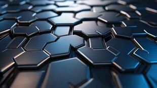 蜂窝光影光束背景