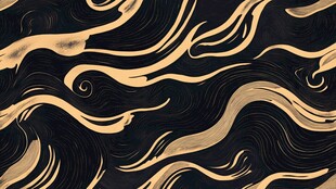 新中式浪花背景墙