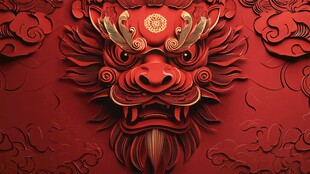 醒狮包装插画