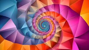 五彩立体螺旋图案