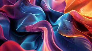 幻彩流体抽象线条背景