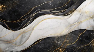 抽象金色线条大理石纹