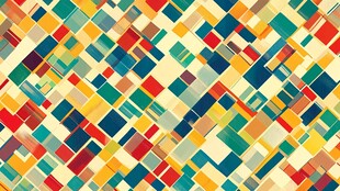 极简风格七彩马赛克