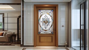 拼花玻璃工艺门