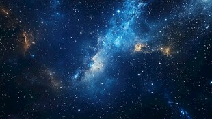 繁星点点蓝色动态宇宙