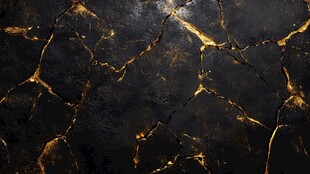 黑金色裂纹透光大理石