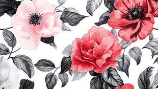 现代花满版花印花绣花