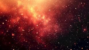 红色梦幻星光点背景