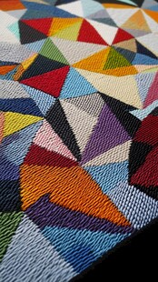 多彩几何印花地垫