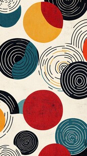 圆润彩色图案拼接