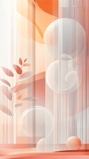 活力西柚色立体背景