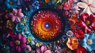 3d立体唯美花卉