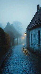 幽静的小镇清晨