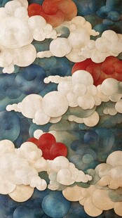 彩墨云纹艺术画