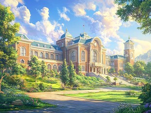 大礼堂插画