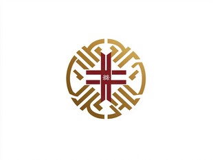 十字花纹标志logo