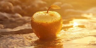 太阳照耀下的苹果